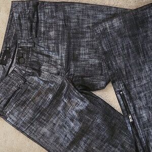 Et Vous Black Silver Jeans, zip ankle, size 38